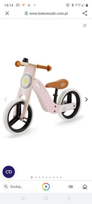 Rowerek biegowy drewniany