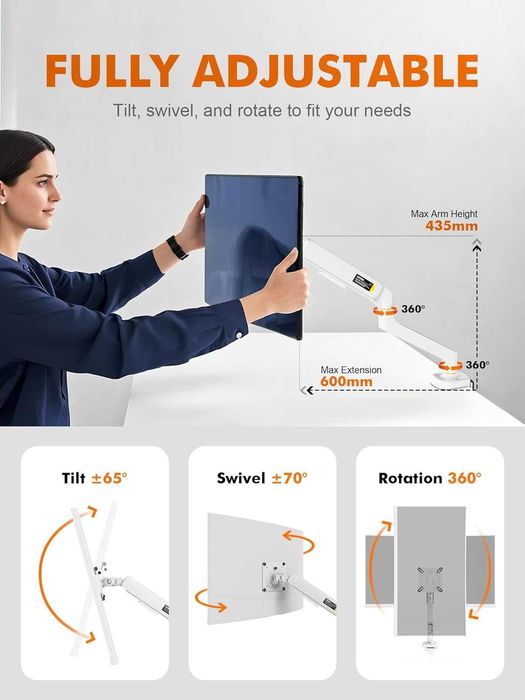 Ibergrif uchwyt monitory 13-32 cali ramię monitora