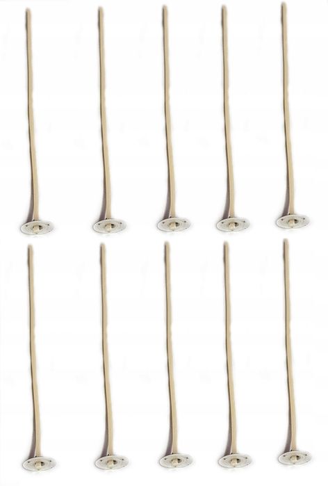 knoty do świec z blaszką knot parafiny 21cm 10szt
