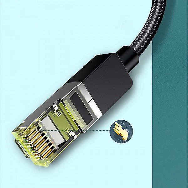 Kabel Ugreen Nw150, 80421 Ethernet Rj45 Cat 7/10Gbps 1m - czarny