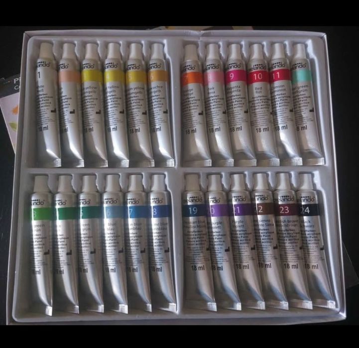 Pack 24 tintas acrílicas NOVO