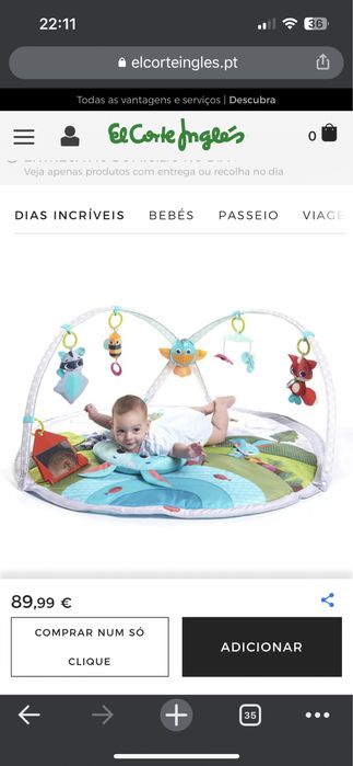 Tapete Ginásio Bebés Tiny Love