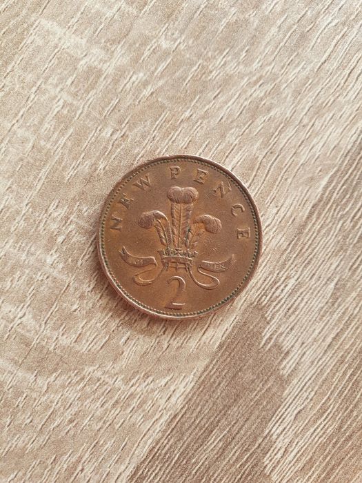 two pence 1971, 2 new pence, rzadka kolekcjonerska moneta angielska UK