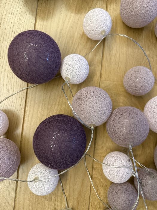 Lampki kulki cotton balls 40 sztuk - 2 komplety