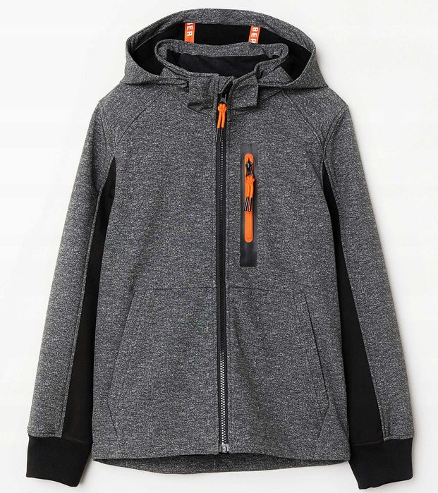 h&m kurtka  softshell szara melanżowa chłopieca  roz 170  nowa bez metki