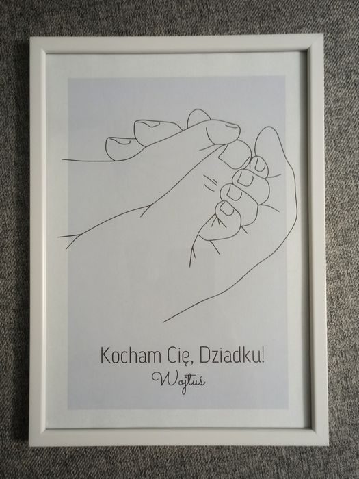 Prezent ramka obraz A4 Dzień Dziadka - personalizacja