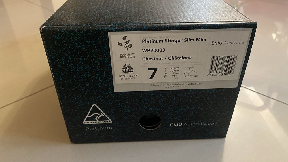 Buty Emu Australia śniegowce damskie Platinum Stinger Slim Mini