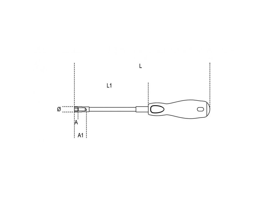 beta 943fl6 unit tool flex. hexagon nut spinner 6mm 55000252