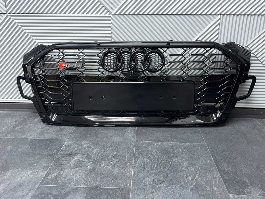 Решітка радіатора Full Black в стилі RS5 на Audi A5 B9 2020-2025 року