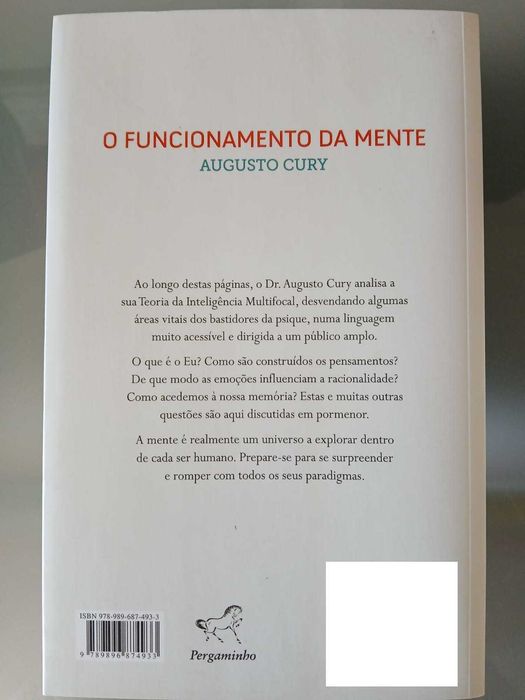 Livro O Funcionamento da Mente - Augusto Cury
