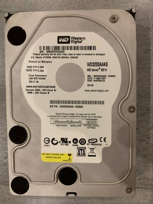 Жорсткий диск Western Digital 320 Gb,Ідеал.