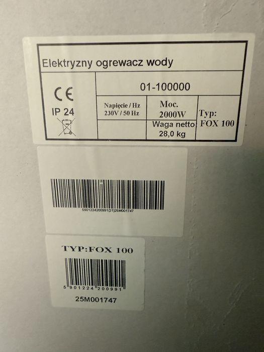 Ogrzewacz wody elektryczny