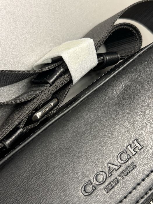 Сумка барсетка мужская коач кожанная coach