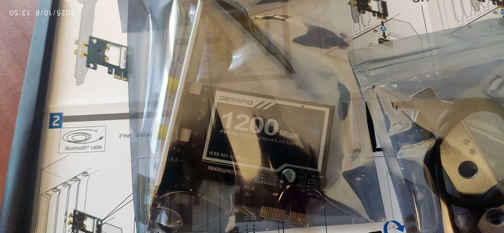Wi-Fi (2,4/5 ГГц) карта DeRapid AC1200 з Bluetooth 4,2