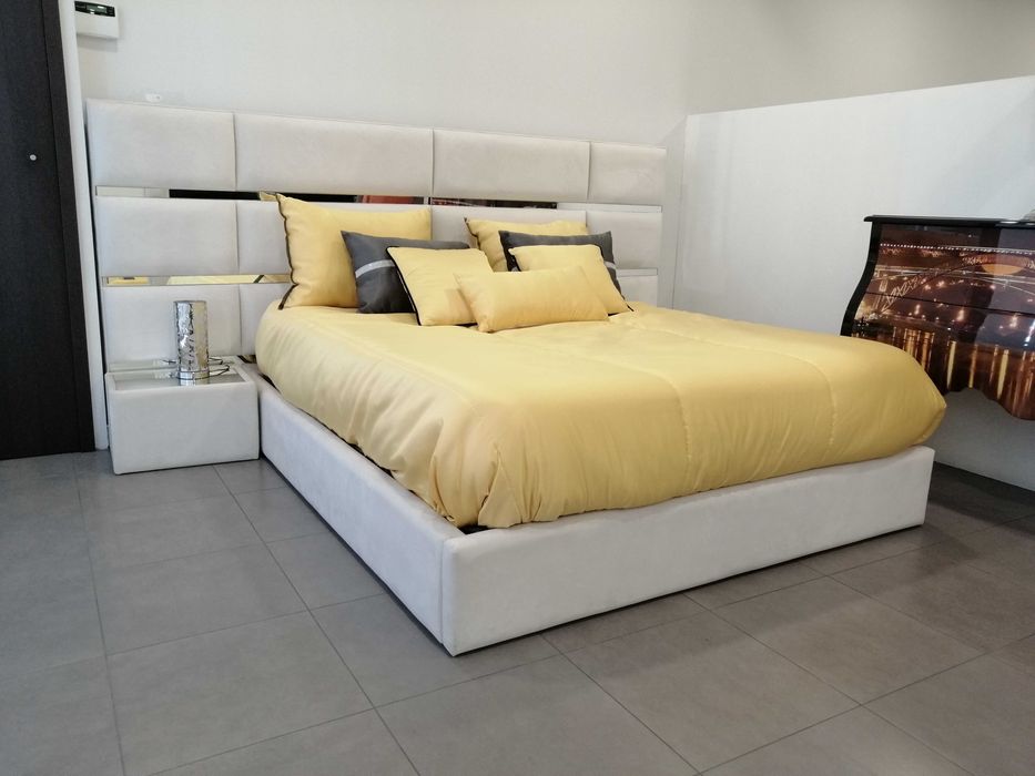 Cama de Casal Estofada - Fabricamos todas medidas, materiais e cores