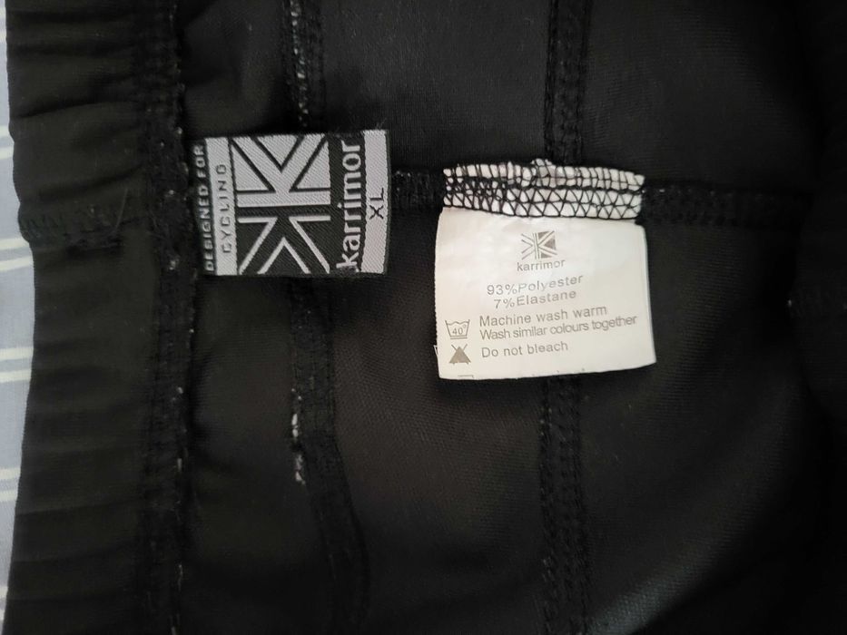 Czarne szorty spodenki kolarskie na rower XL Karrimor