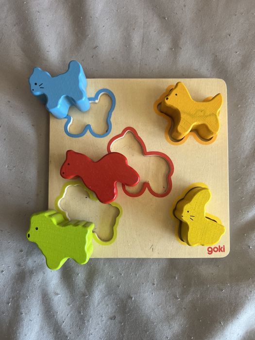 Zabawki, wiaderko, vtech książeczka