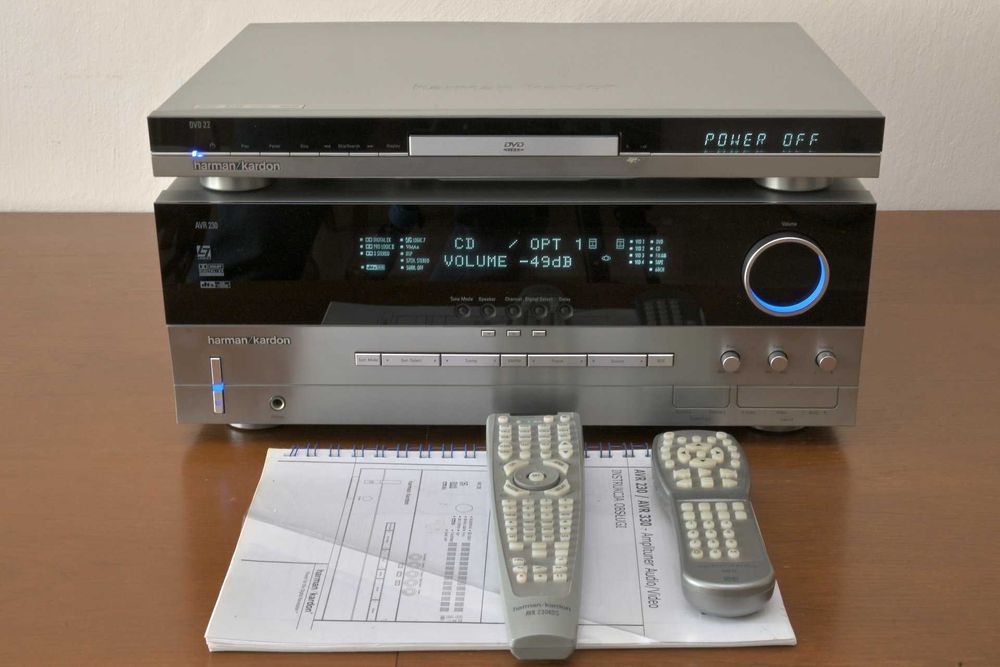 Harman Kardon AVR 230 + DVD 22 | 2 piloty | PL instrukcja | I właściciel