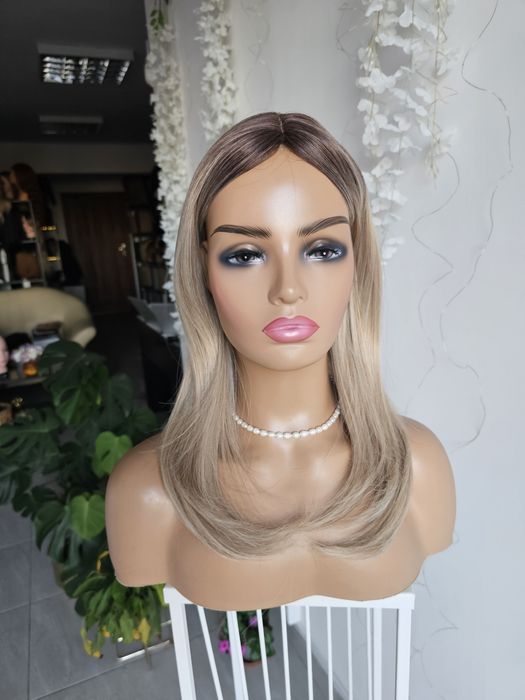 Topper tupet premium Celia mix blond z odrostem