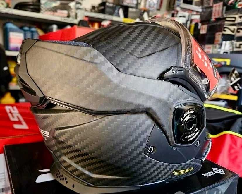 Capacete NOVO Modular LS2 Advant X Carbon Mat (37% DESCONTO)Tamanho XS