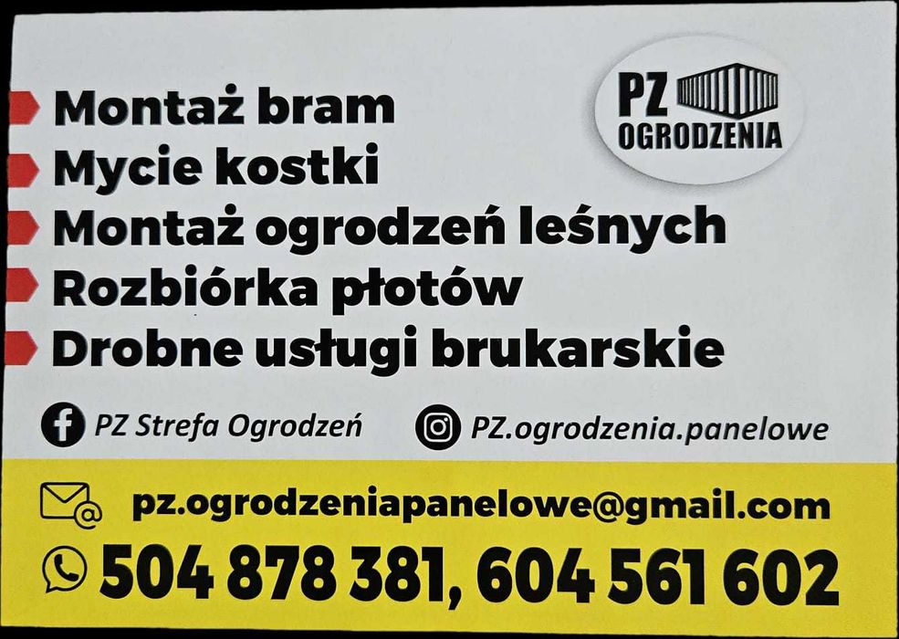 Montaż ogrodzeń, bram oraz drobne prace brukarskie