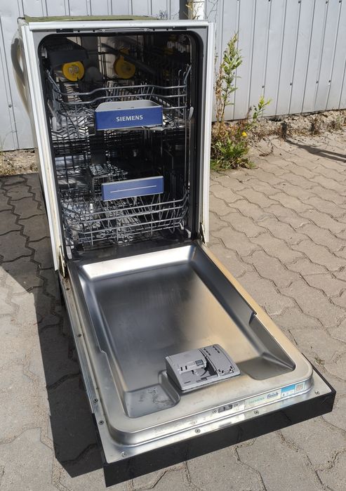 Вбудована посудомийна машина прсудомийка 45 см Сіменс Сименс Siemens SR43ES00LD Wi-Fi б/в нержавіюча сталь посудомоечная машина прсудомойка б/у