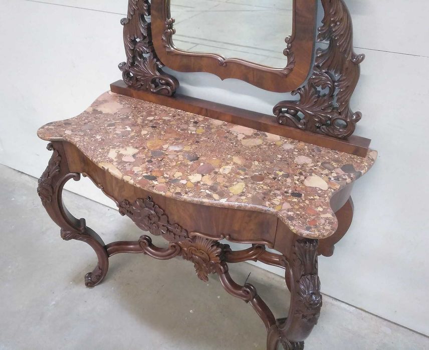 Toucador Português com gaveta secretária romântico séc. XIX restaurado