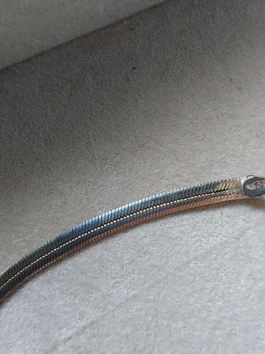 Łańcuszek / naszyjnik srebrny 925 typu taśma / żmijka szerokość 3mm