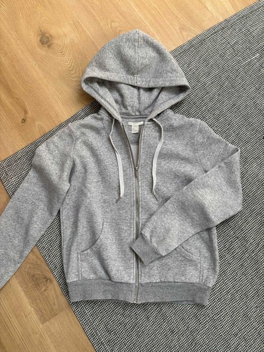 Bluza H&M z kapturem szary melanż S