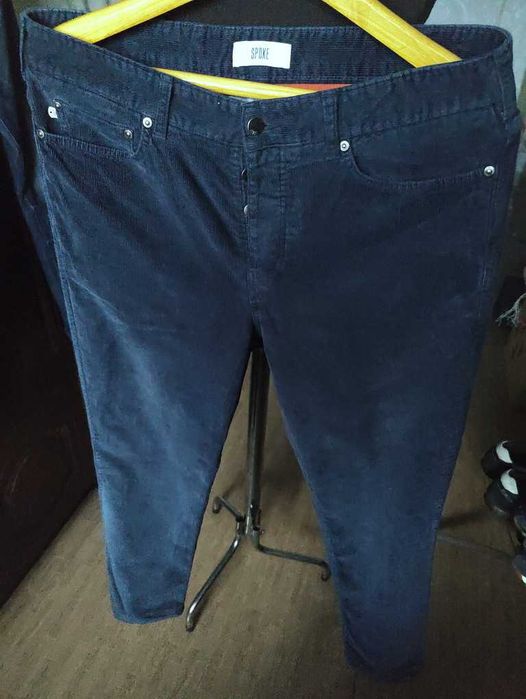 Джинсы вельвет Spoke London Англия W35 stretch navy.