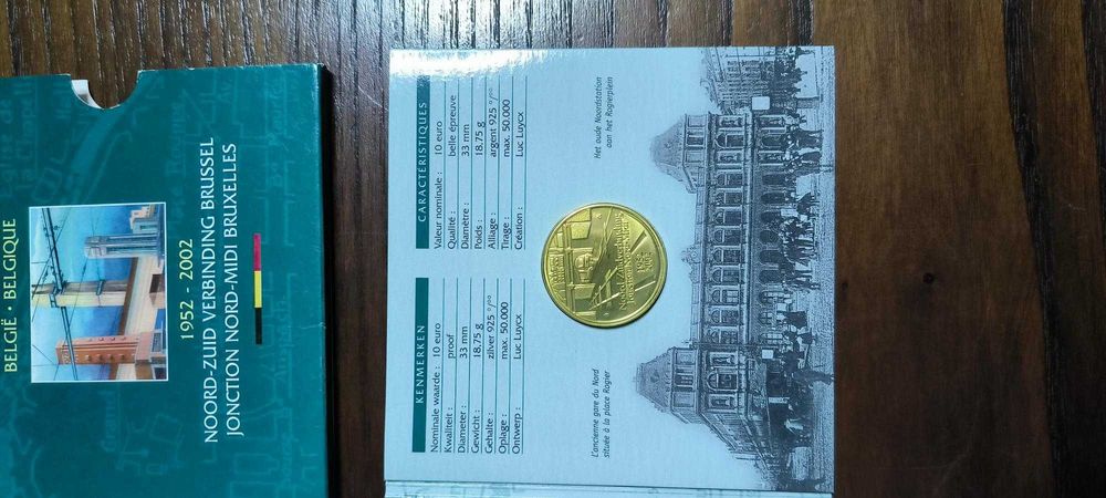 10€ bélgica proof  noord zuid prata