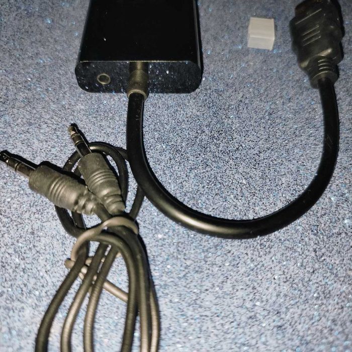 Переходник hdmi вход на vga выход, с аудио кабелем