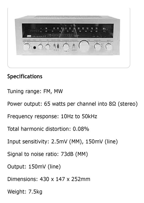 Vendo SANSUI DC Servo Setereo Receiver R-70
