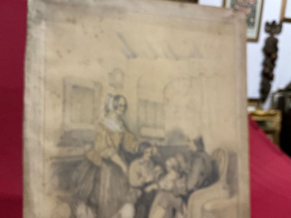 Quadro a lápis Sir Davis Wilkies 38x30 cm    Anúncios abaixo
