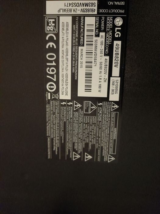 Telewizor  LG 49UB820V