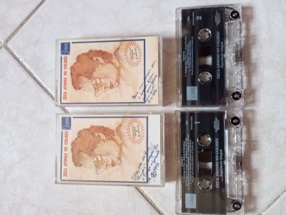 Cassetes José Afonso no Coliseu espétaculo 1983 Parte 1 e 2