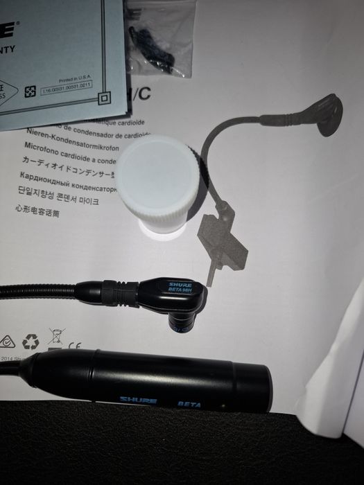 Vendo Shure Beta 98 H/C -  microfone profissional para sopros ou percussão
