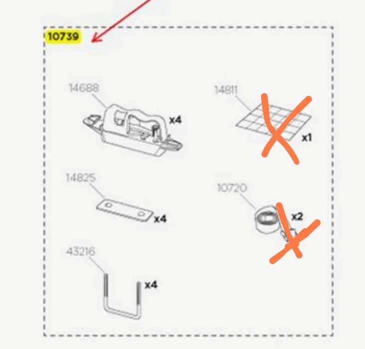 Kit fixação rápida  Cx.bagageira Thule