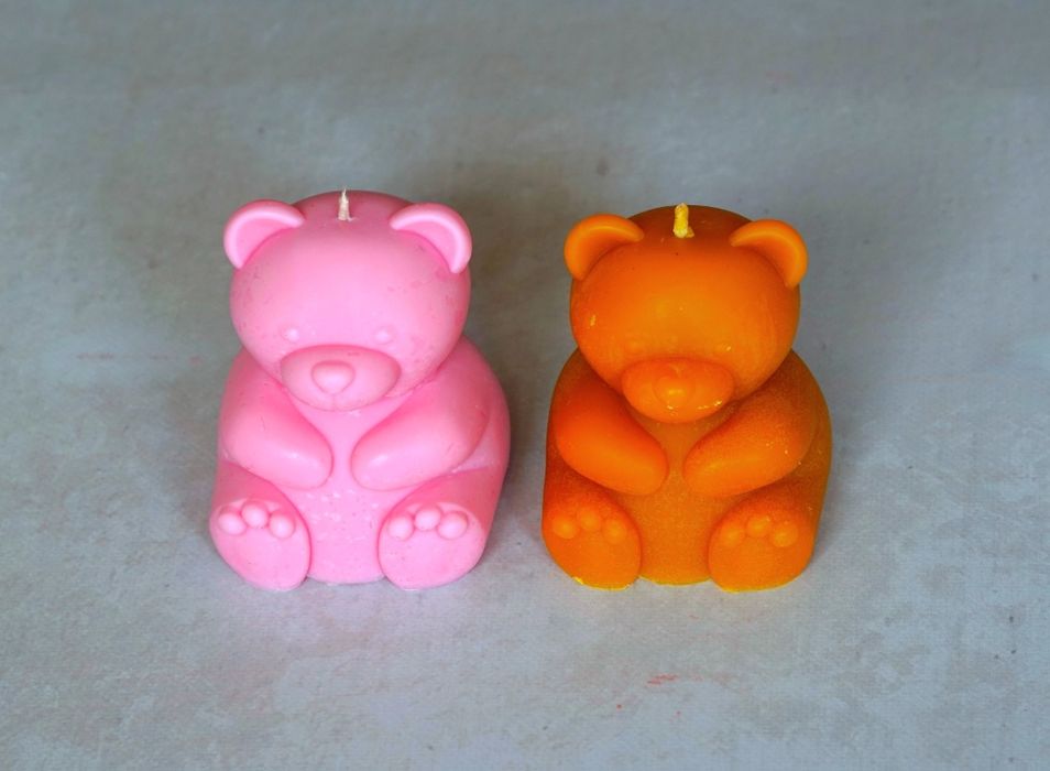 Воскова свічка серце, подарунок до 14 лютого, свічки на 8 березня.