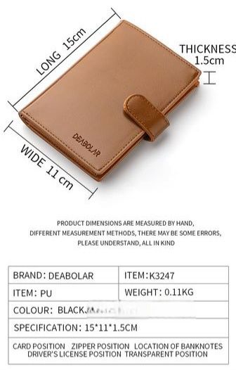 Carteira Homem 22 Cartões ( 15 x 11 x 1,5 a 2 cm )