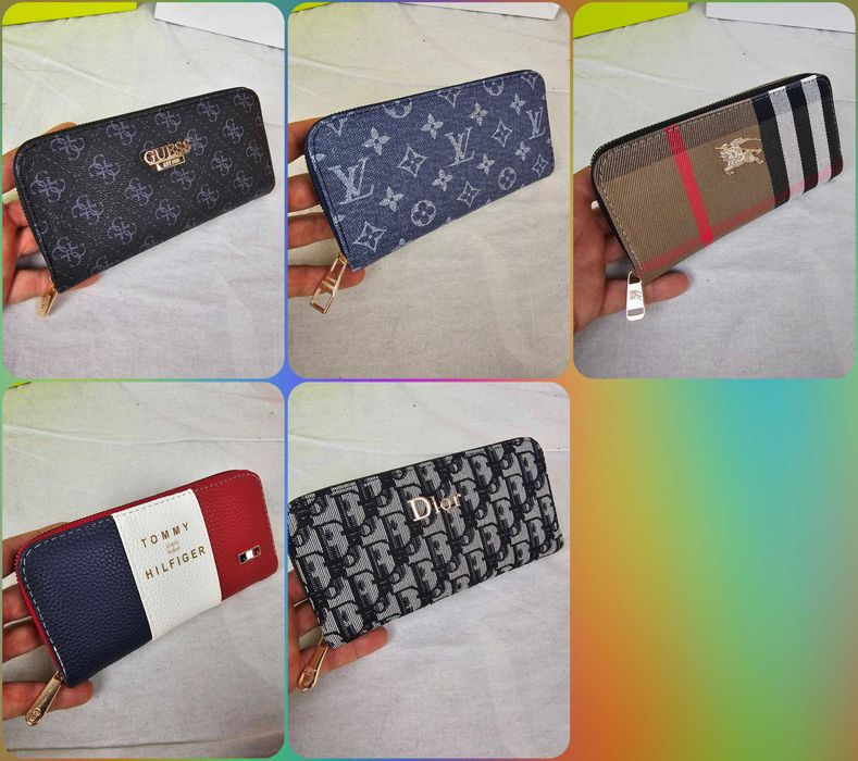 Portfel damski suwak burberry louis vuitton portfele dior nowość