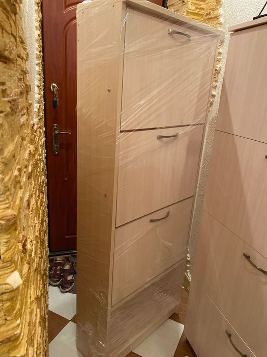 Тумба під взуття, молочний дуб.