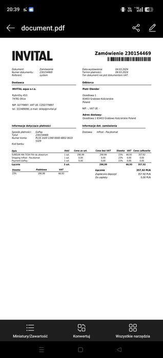 Filtr zewnętrzny hw 703a sunsun