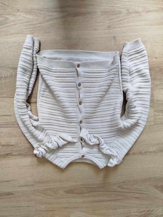 Kardigan biały marki H&M