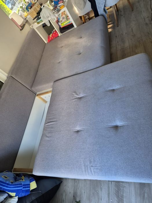 Duża sofa / kanapa rozkładana z funkcją spania + boczki