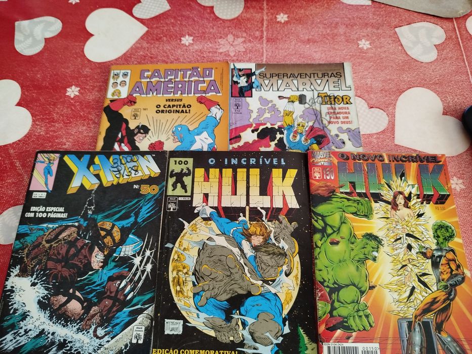 Lote BD Marvel / Abril – Hulk 100 (McFarlane), Selecções Capa Dura, Capitão América e Outros