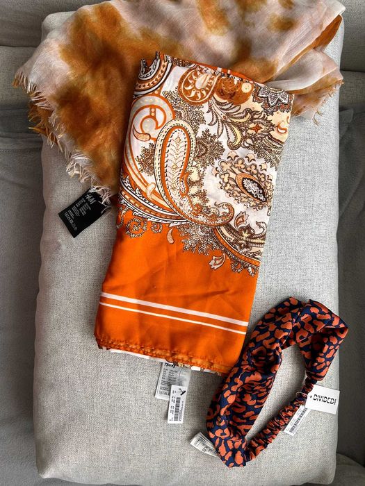 NOWE H&M: 2 chusty i materiałowa opaska do włosów (zestaw lub osobno)