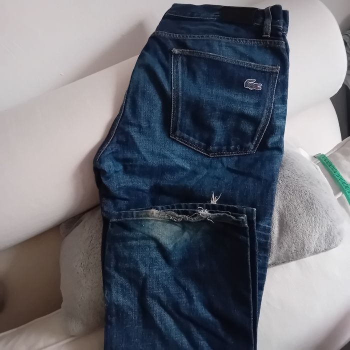 Spodnie Lacoste UK34 dzins bawelna