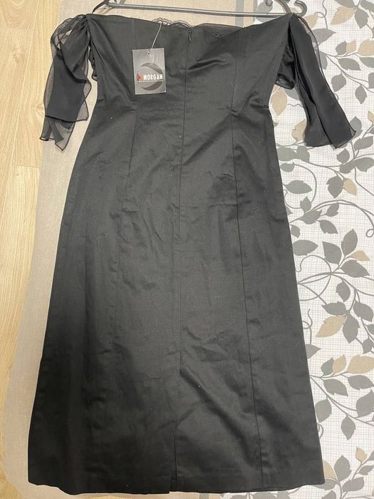 Вечернее летнее черное итальянское платье нарядное Morgan италия