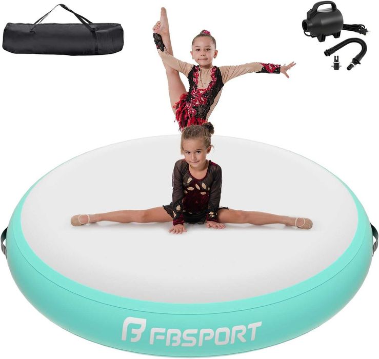 Mata gimnastyczna AirSpot 100x20cm Okrągła Ścieżka Akrobatyczna + pompka